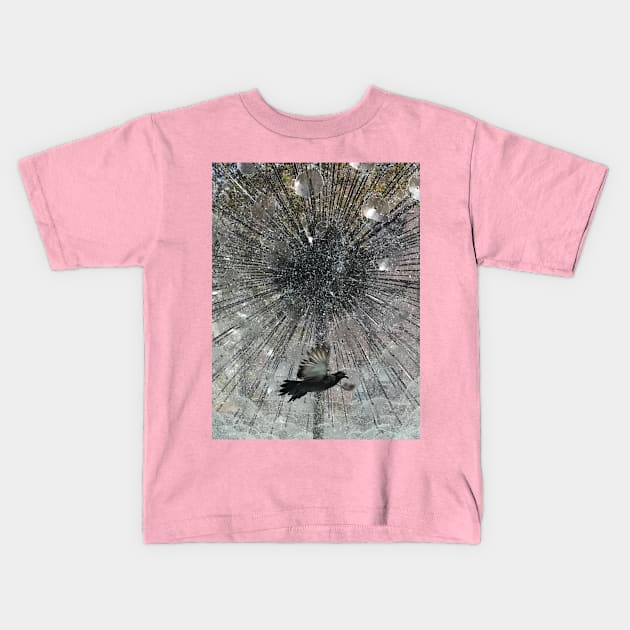 Fountain Water Bird Freedom Design Kids T-Shirt by Miss Santa's Store